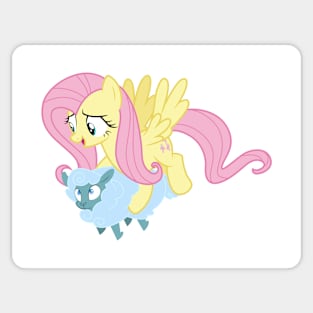 Fluttershy saving a tiny ewe 1 Sticker